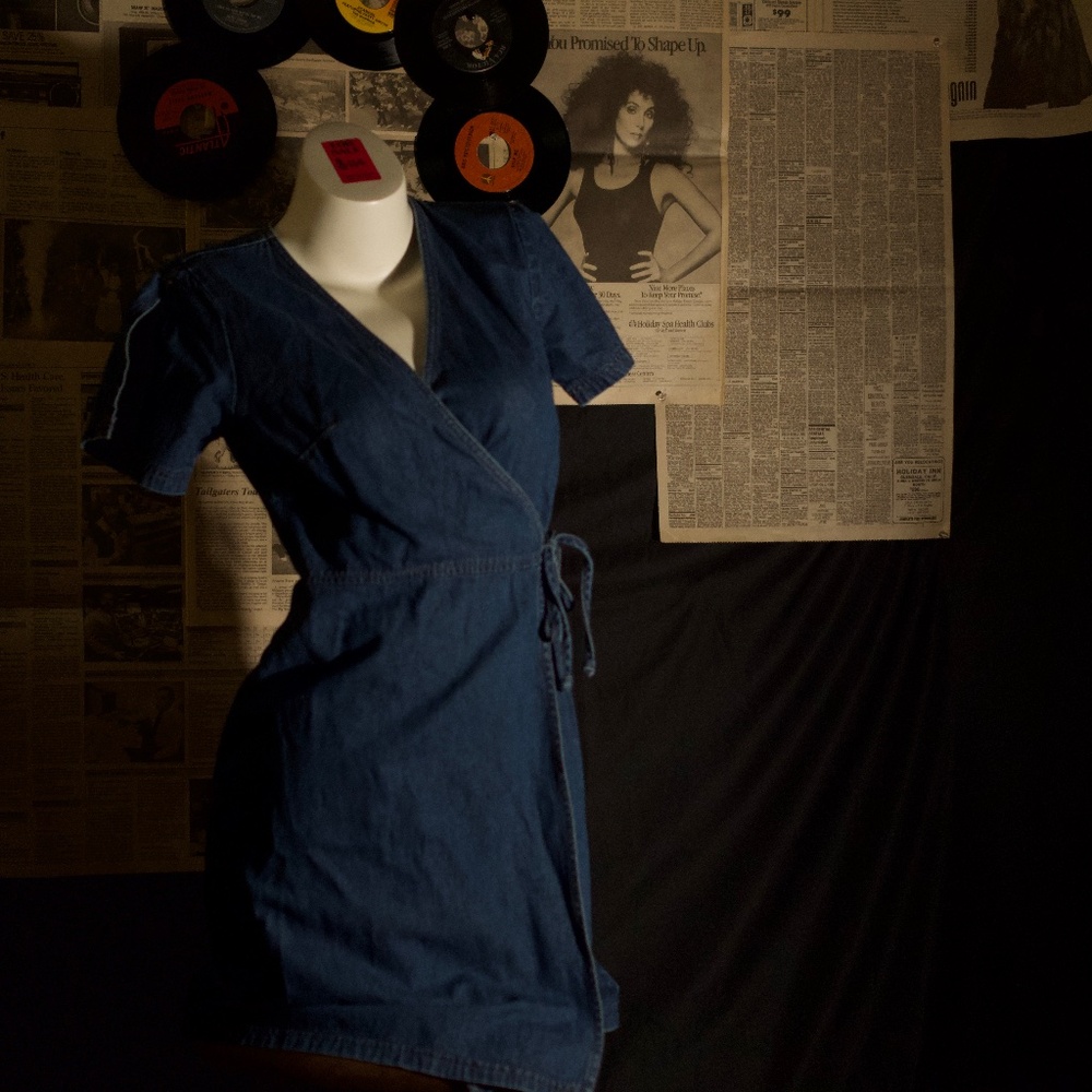 A-List women's denim tie dress